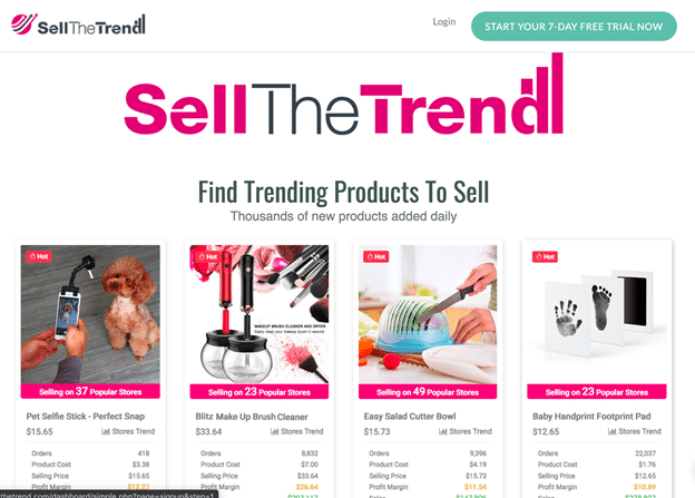 sell the trend dropshipping research tools