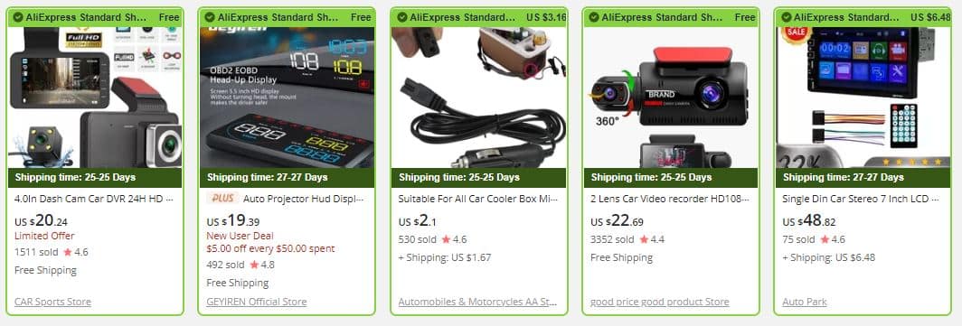 dropship car accessories car eletronics